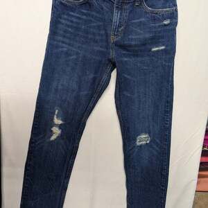 Levi's 721 High Rise Skinny Distressed Jeans Medium Wash